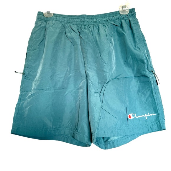 100% Nylon Warm-Up Shorts Mesh Liner Trendy Men’s/ Boy’s Shorts Teal Blue• Sz M - Picture 2 of 6
